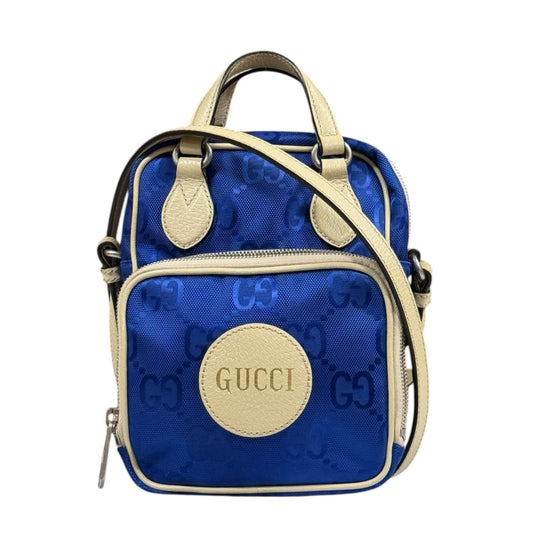 Gucci of the Grid Shoulder Bag Nylon 625850 Blue Unisex Gucci Used Gucci
