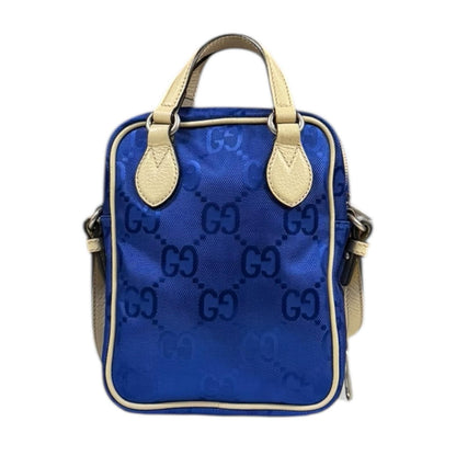 Gucci of the Grid Shoulder Bag Nylon 625850 Blue Unisex Gucci Used Gucci
