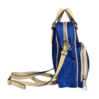 Gucci of the Grid Shoulder Bag Nylon 625850 Blue Unisex Gucci Used Gucci