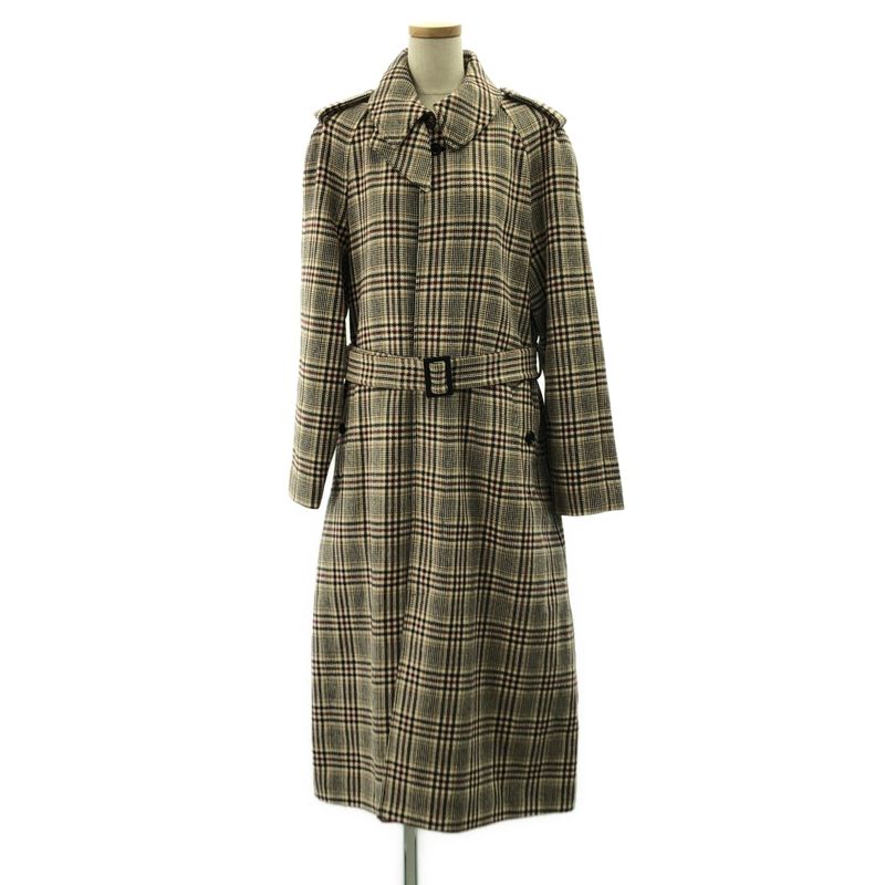 Celine - Wool Belted Logo Button Fly Front Coat - Fully Lined - 38 - Beige -