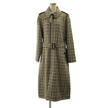 Celine - Wool Belted Logo Button Fly Front Coat - Fully Lined - 38 - Beige -