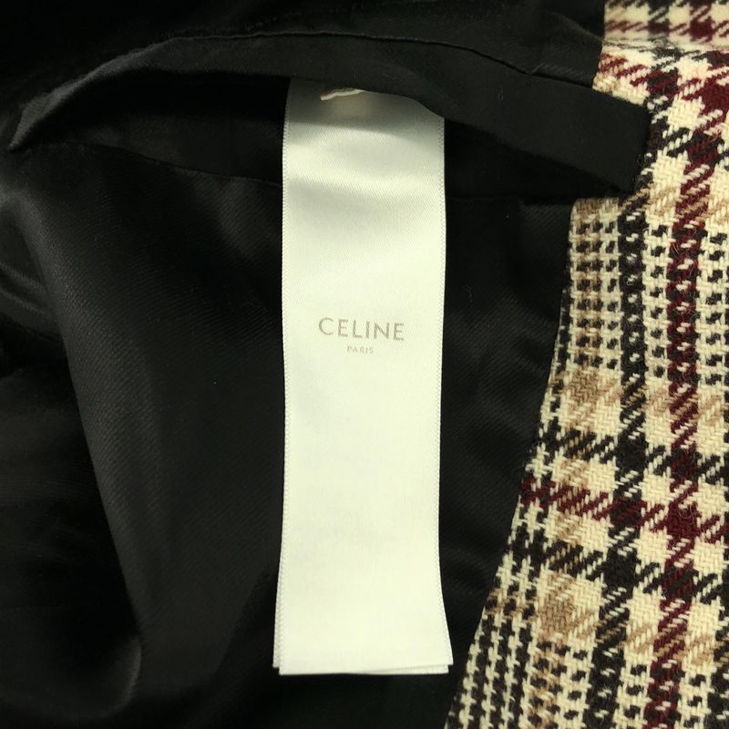 Celine - Wool Belted Logo Button Fly Front Coat - Fully Lined - 38 - Beige -