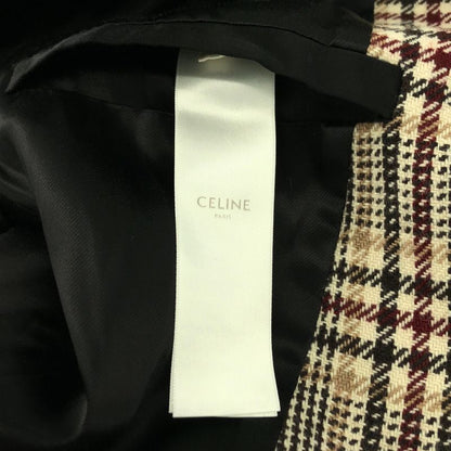 Celine - Wool Belted Logo Button Fly Front Coat - Fully Lined - 38 - Beige -