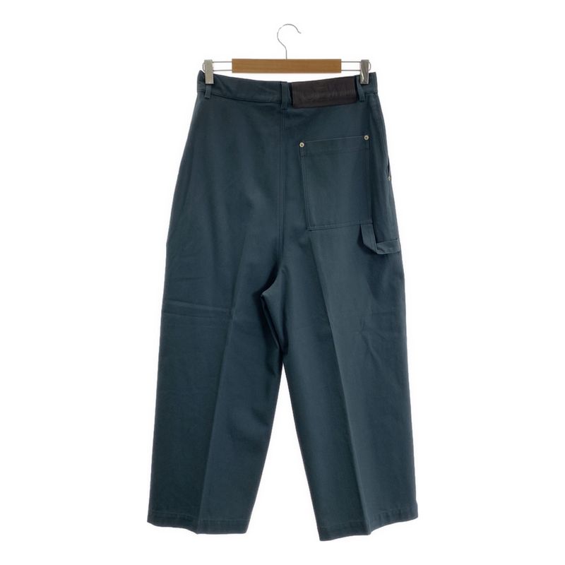 Loewe - Logo Patch Tuck Wide Pants - 46 - Green - Mens