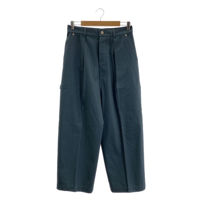 Loewe - Logo Patch Tuck Wide Pants - 46 - Green - Mens