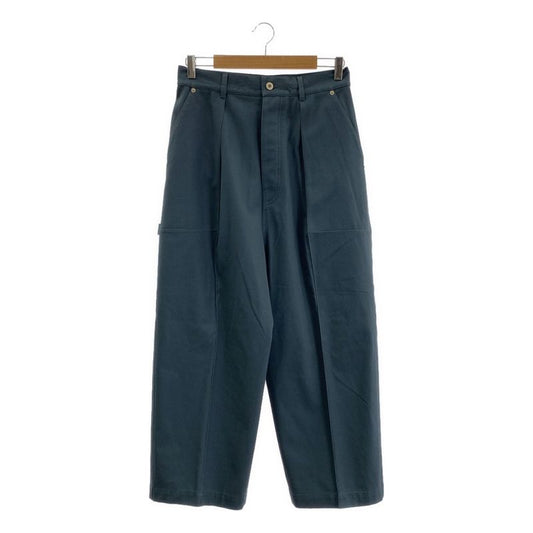 Loewe - Logo Patch Tuck Wide Pants - 46 - Green - Mens