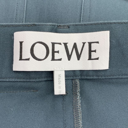 Loewe - Logo Patch Tuck Wide Pants - 46 - Green - Mens