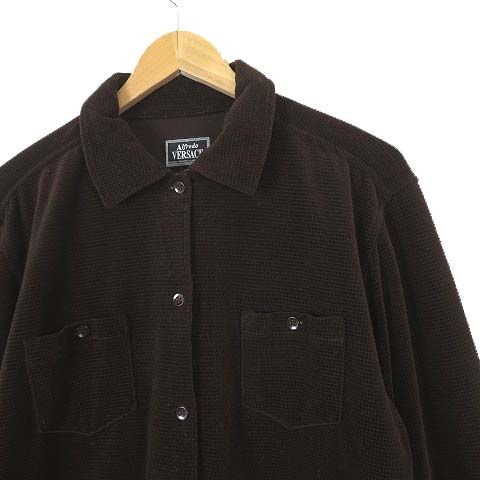 Alfredo Versace Alfredo Versace Fleece Shirt Jacket Long Sleeves M Brown