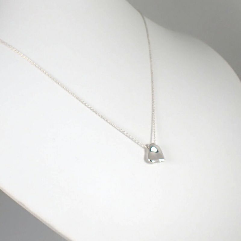 Tiffany & Co 925 Full Heart Pendant Necklace j105-3