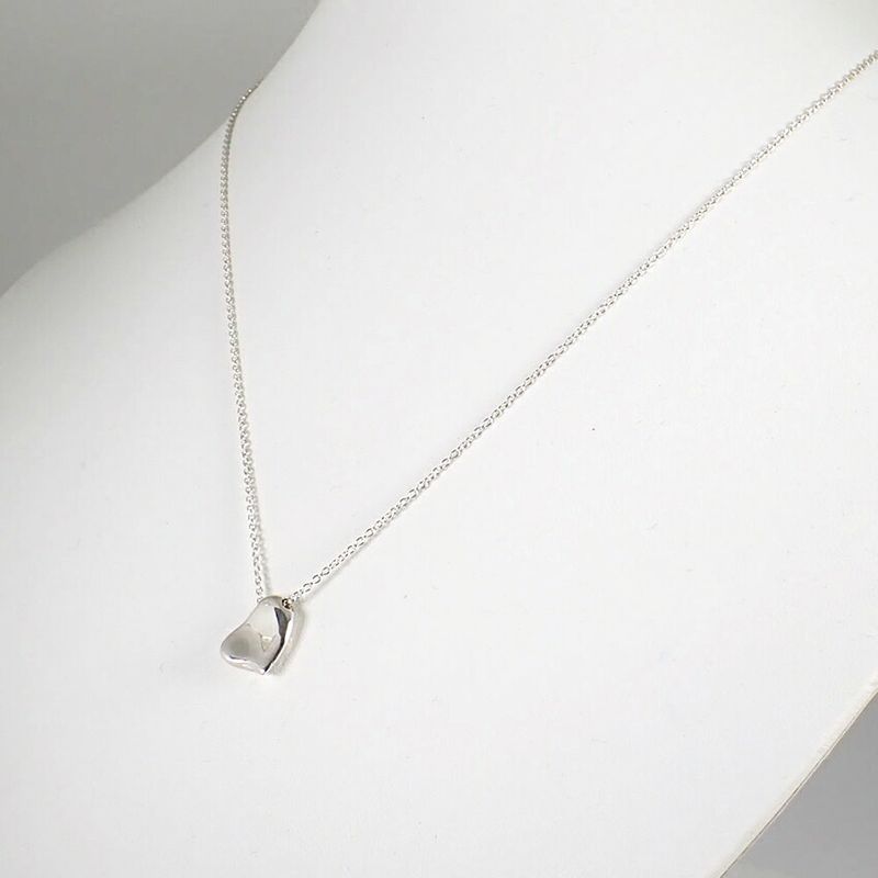 Tiffany & Co 925 Full Heart Pendant Necklace j105-3