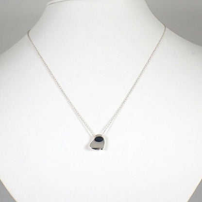 Tiffany & Co 925 Full Heart Pendant Necklace j105-3
