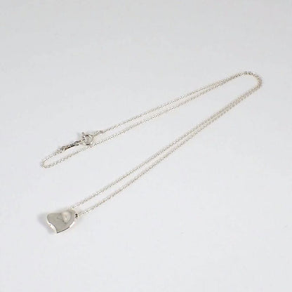 Tiffany & Co 925 Full Heart Pendant Necklace j105-3