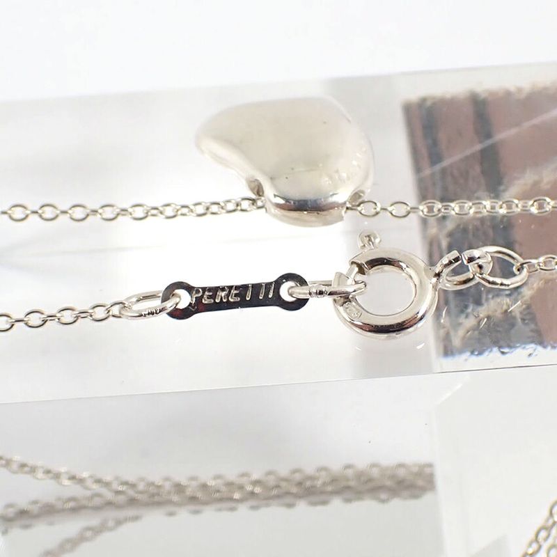 Tiffany & Co 925 Full Heart Pendant Necklace j105-3