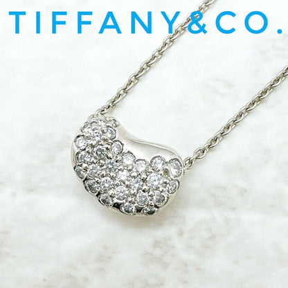 Tiffany＆Co Bean Diamond Platinum Necklace Approx 42.5cm