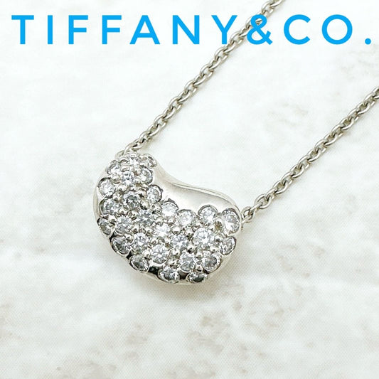 Tiffany＆Co Bean Diamond Platinum Necklace Approx 42.5cm