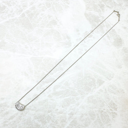 Tiffany＆Co Bean Diamond Platinum Necklace Approx 42.5cm