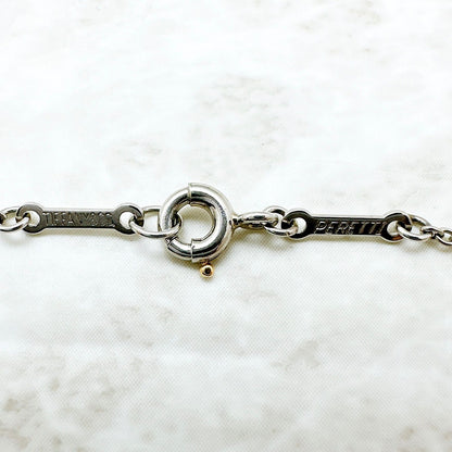 Tiffany＆Co Bean Diamond Platinum Necklace Approx 42.5cm