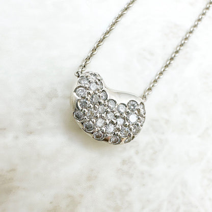 Tiffany＆Co Bean Diamond Platinum Necklace Approx 42.5cm