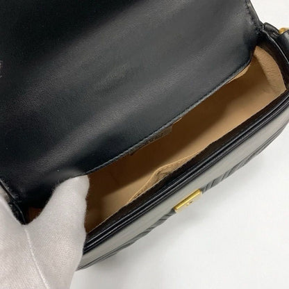 Gucci Bag Shoulder Bag Black Gold Ggmarmont Mini Top Handle Bag 2way Handbag