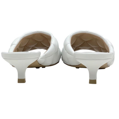 Bottega Veneta Sandals Shoes Lambskin White Unused Mules Quilted