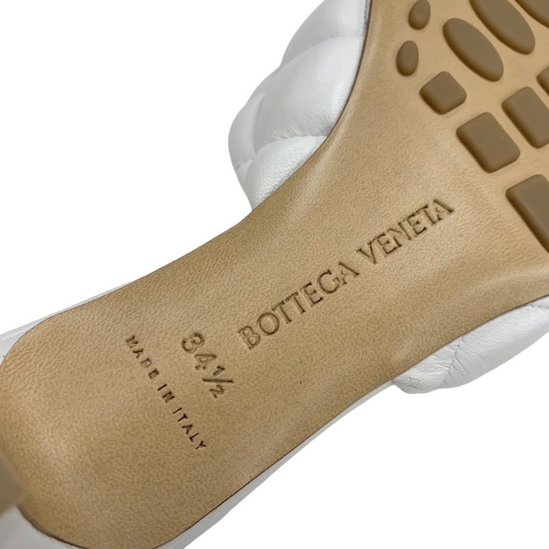 Bottega Veneta Sandals Shoes Lambskin White Unused Mules Quilted
