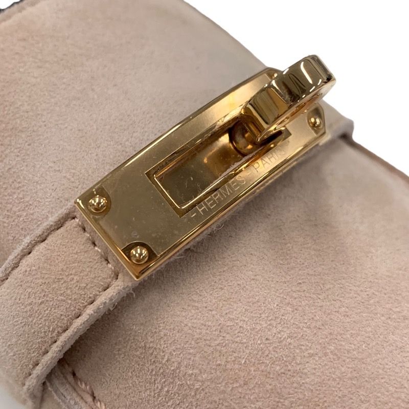 Hermes D'esting Loafers Leather Shoes Suede Pink Unused Moccasin Flat Shoes