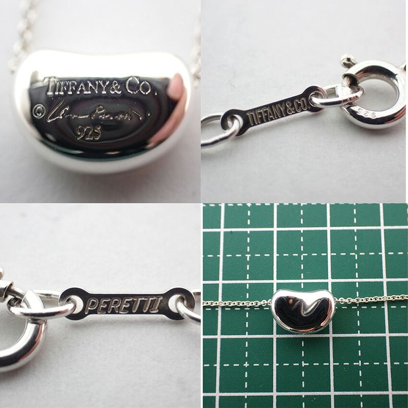 Tiffany & Co 925 Bean Pendant Necklace j106-4