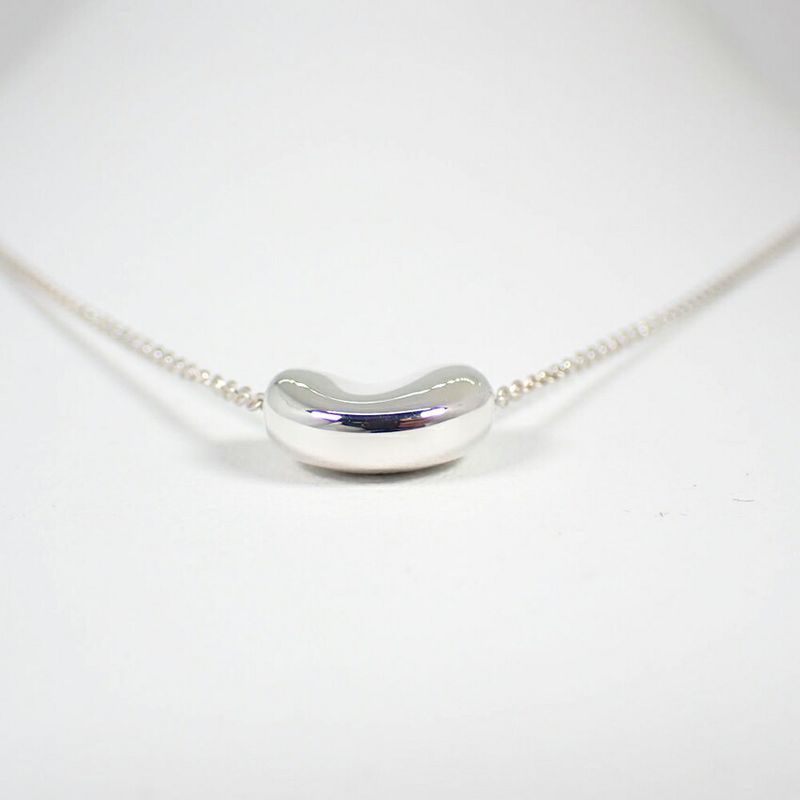 Tiffany & Co 925 Bean Pendant Necklace j106-4