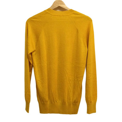 Hermes Long Sleeved Sweater Size 34 S Women's - Yellow V-neck