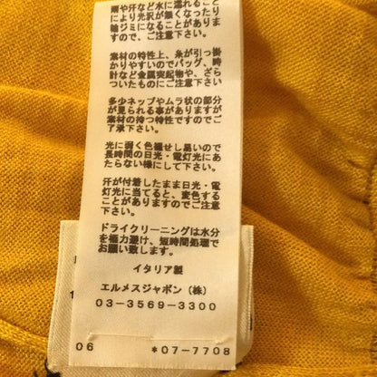 Hermes Long Sleeved Sweater Size 34 S Women's - Yellow V-neck