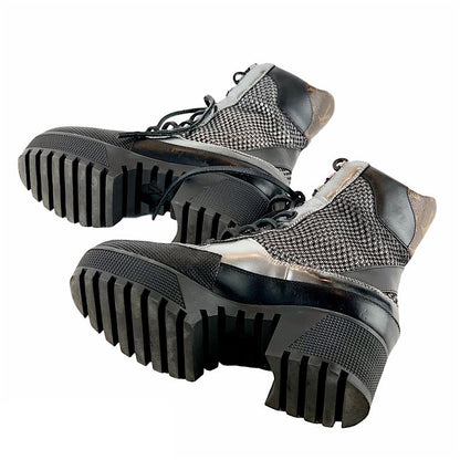 Louis Vuitton Lowry Line Boots Short Boots Shoes Black Metallic Silver Ankle