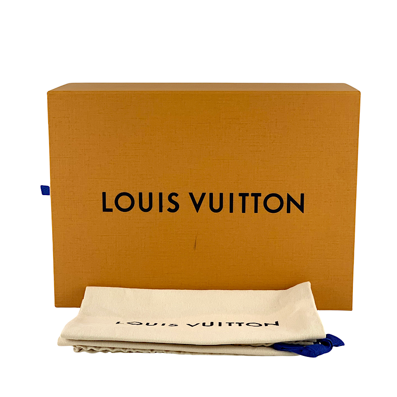 Louis Vuitton Loafers Leather Shoes Leather Black Flat Shoes Monogram Belt