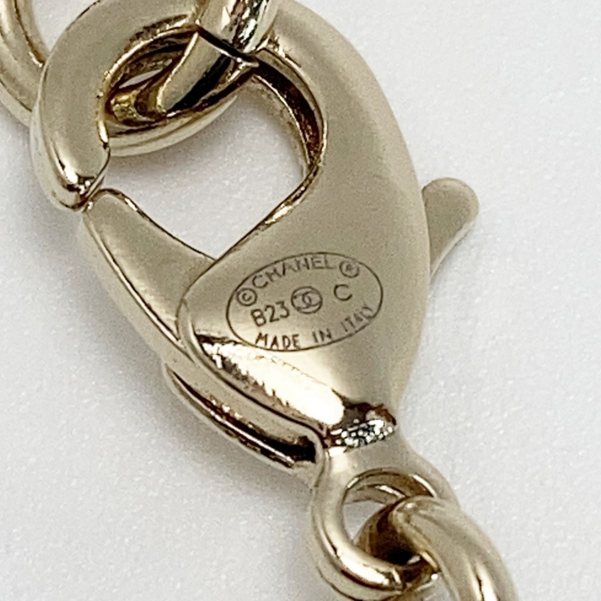 Chanel Cocomark Heart Arrow Necklace B23c Gold GP Rhinestone