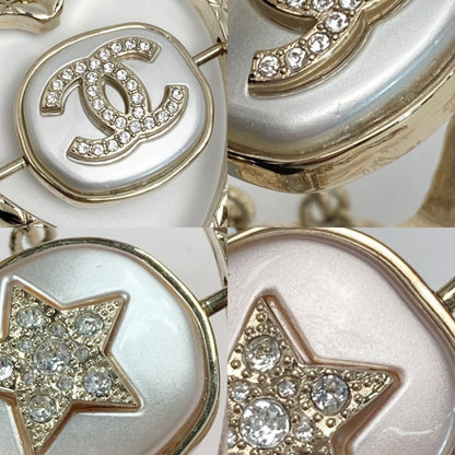 Chanel Cocomark Heart Arrow Necklace B23c Gold GP Rhinestone