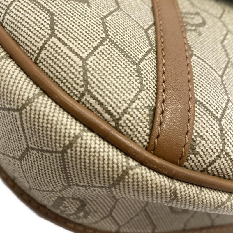 DIOR Christian Dior Shoulder Bag Beige And Brown Leather