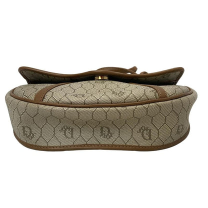 DIOR Christian Dior Shoulder Bag Beige And Brown Leather