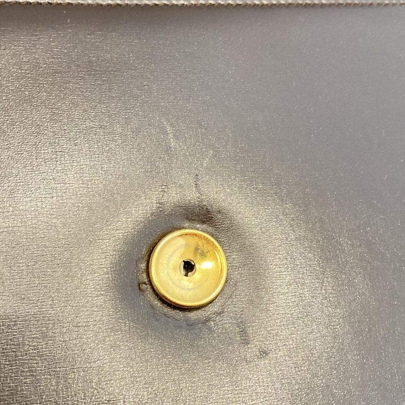 DIOR Christian Dior Shoulder Bag Dark Brown Leather