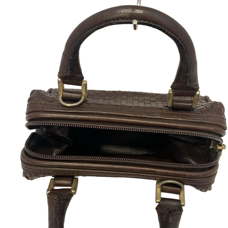 Fendi Handbag - Brown Braided Mini Bag Leather