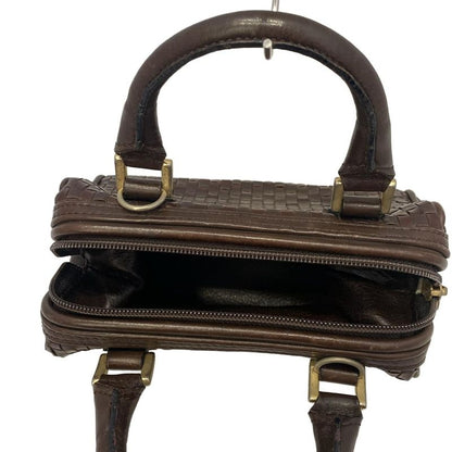 Fendi Handbag - Brown Braided Mini Bag Leather