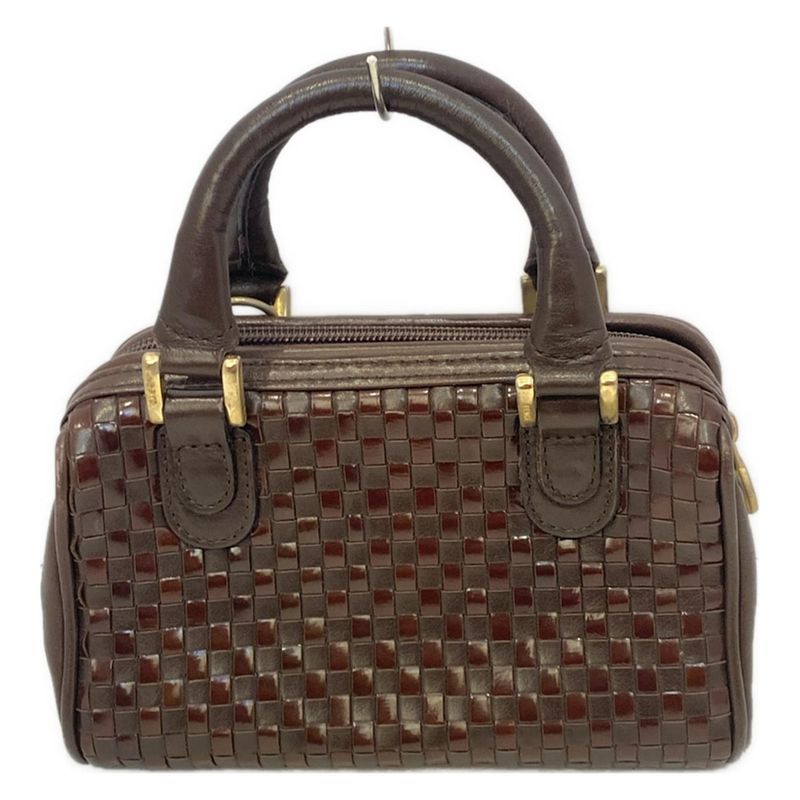 Fendi Handbag - Brown Braided Mini Bag Leather