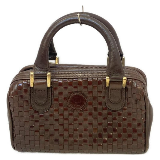 Fendi Handbag - Brown Braided Mini Bag Leather