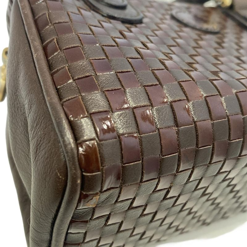 Fendi Handbag - Brown Braided Mini Bag Leather