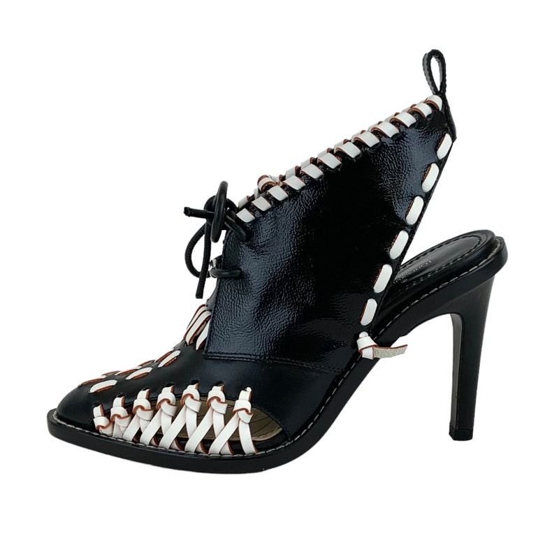 Louis Vuitton Boots Short Boots Shoes Leather Patent Black White Booties Lace Up