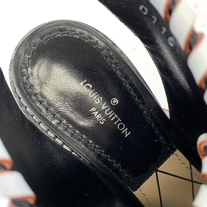 Louis Vuitton Boots Short Boots Shoes Leather Patent Black White Booties Lace Up