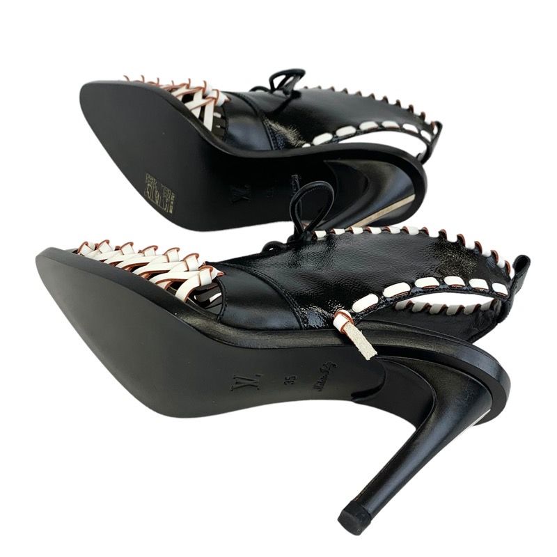 Louis Vuitton Boots Short Boots Shoes Leather Patent Black White Booties Lace Up