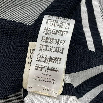 Hermes Dress Black White Cross Line Sleeveless