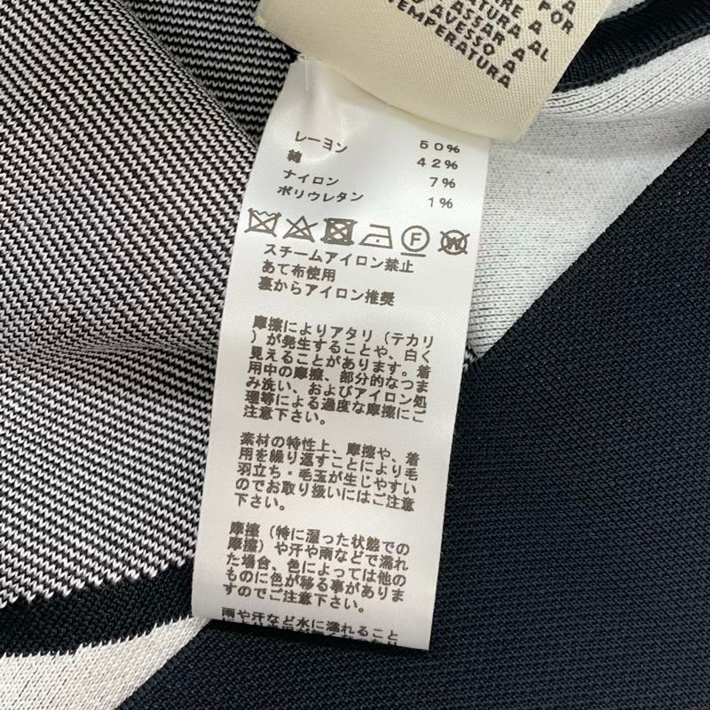 Hermes Dress Black White Cross Line Sleeveless