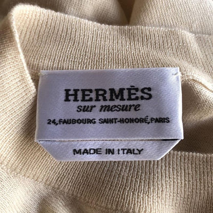 Hermes Long Sleeve Sweater Women - Beige Crewneck Cashmere