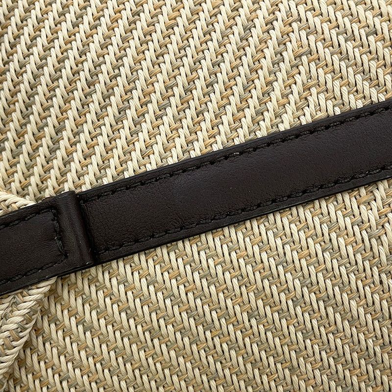 Loewe Tote Puzzle Fold Raffia Beige Brown