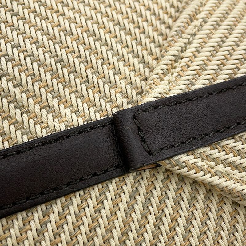 Loewe Tote Puzzle Fold Raffia Beige Brown